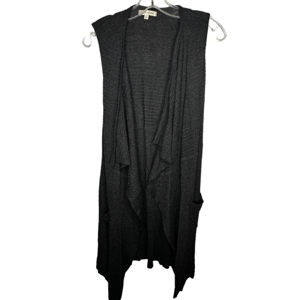 Stevie Hender Black Sweater Vest with‎ Pockets